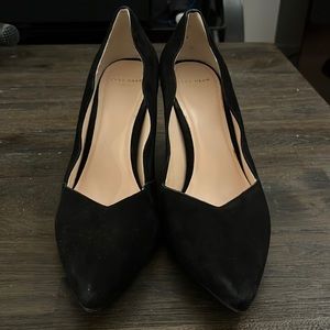 Cole Haan black suede heels